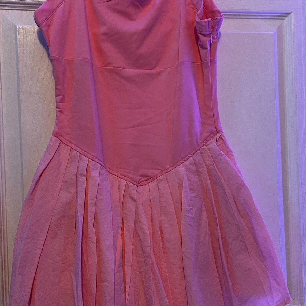 PINK STRETCHY TENNIS DRESS, SIZE XL